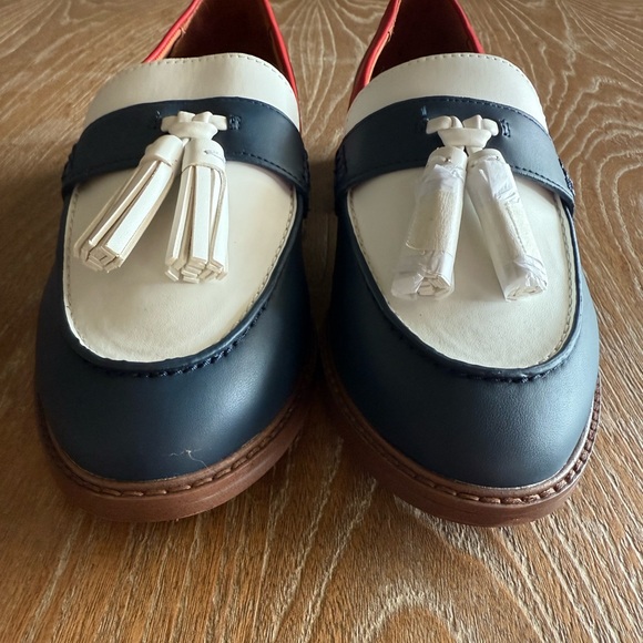 NWOT FRANCO SARTO Carolyn Patriotic Loafers  Red Blue White Women’s Size 8.5W - Picture 5 of 13